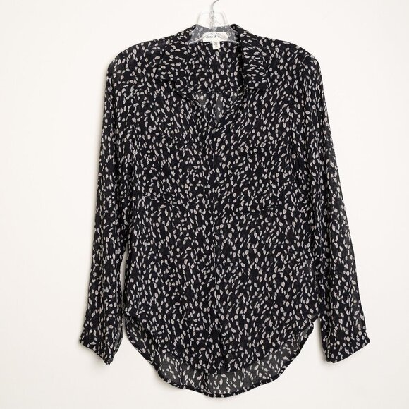 🚨 Anthropologie Cloth & Stone Spotted Lightweight Button Down Shirt - Picture 2 of 11